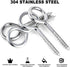 YGAOHF 5 Inch Lag Eye Bolts, Heavy Duty Stainless Steel Eye Bolts with 500 LBS Capacity