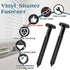 QincLing 60Pcs 3 Inch Vinyl Shutter Fasteners, Black Window Shutter Panel Pegs Shutter Screws Lok Pins Plastic Shutter