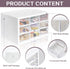 Desk Storage Organizer with 9 Drawers, MYKASEN Clear Plastic Storage Cabinet, Stackable Box for Makeup, Office Supplies