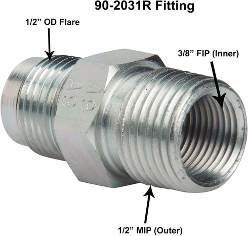 Dormont Safety-Shield 20C-S0314-48B Coated Stainless Steel Standard Gas Appliance Connector - 48 Inches