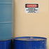 SmartSign - U9-1214-NA_7x10 "Danger - Chemical Storage Area, Authorized Personnel Only" Sign, Aluminum Black/Red on