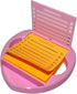 Heart Sticky Note Holder with Stencil PINK, Compatible with Post-It Notes, 3x3 Self Stick Note Pads, Office Desk