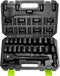 1/2" Drive Impact Socket Set, 23-Piece Metric (1324mm), 6-Point Cr-V Alloy Steel,