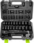 1/2" Drive Impact Socket Set, 23-Piece Metric (1324mm), 6-Point Cr-V Alloy Steel,