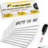 Dry Erase Magnetic Labels - Reusable Sticky Notes for Refrigerator (White, 25)