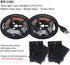 16.4ft 8.2ft 2 USB LED Light Strip White with Battery Box (Batteries Not Included), Daylight Under Cabinet Strip Lights