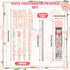 Pink Peach Mechanical Pencil Set, 4pcs Cute Mechanical Pencils with A Tube of 0.5MM Pencil Refills & Top Erasers Aesthetic School Supplies Back to School Gift for Kids Students by Mabor