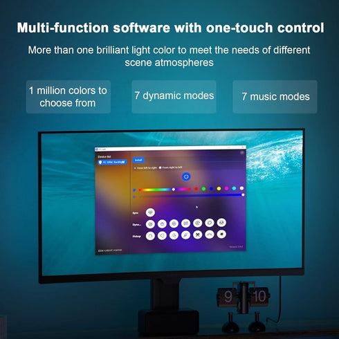 ZIWJGPCCV 34 inch 3 Smart LED Strip Lights for Computer Monitor Backlight, RGB Gaming Lights for Screen, Sides