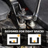 Dual 3/8 and 1/4 Drive Flex Head Ratchet, 72-Tooth 3/8 Ratchet Wrench with Quick-release and Reversible Switch