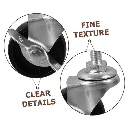 4pcs DECHOUS Home Caster Wheels with Brake Furniture Wheel Replacement for Smooth Rolling Carts and Furniture Easy