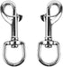 QWORK 3-1/2" Swivel Eye Bolt Snap Hook, 2Pcs, 316 Stainless Steel Trigger Snap Clips for Diving/Pet Leash/Key Chain