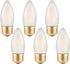 Frosted E26 LED Candle Light Bulbs, 25W Equivalent, 2W Dimmable, 2700K Soft Warm, 6 Count