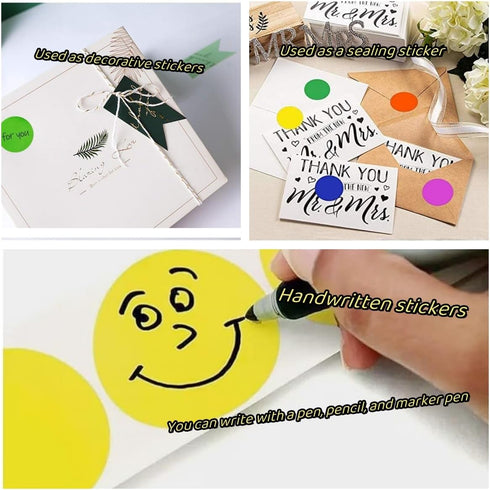Hybsk Gold Color Coding Dot Labels, 1 Inch Round Stickers, 1,000 Per Roll