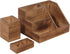 HBCY Creations 3 PIECE Rustic Wooden Desk Organizer Set, Rustic Mail Organizer for Desktop, Great for Rustic or