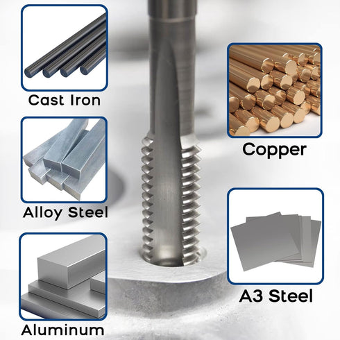Burkit M12 X 1.5 Tap and Die Set, Right Hand Machine Thread Tap and Round Die