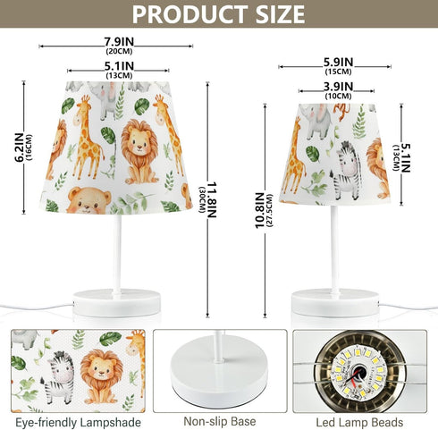 Kcldeci Cute Baby Giraffe Lion Bedside Table Lamp for Bedroom Farmhouse Lamps for Living Room Night Light for End Table