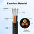 14 3 14 (25FT) Gauge Conductor Electrical Wire, AWG Tinned Copper Stranded PVC Cable, Waterproof/Flexible/Low Voltage