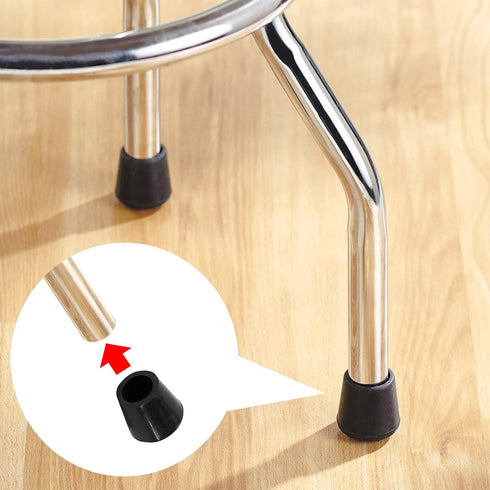 bociloy 16Pcs 7/16 Inch 11mm 12mm) Round Chair Leg Caps, Flexible Rubber Tips Cover Furniture Foot Protectors Floor
