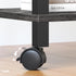 TUTOTAK 2 PS01BY001 Tier Printer Stand, Rolling Printer Cart with Power Outlets and USB Ports, Mobile Printer Table