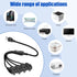 4 Outlet Power Cord, NEMA 5-15P to 5-15R 1 to 4 Y Splitter, 20 Inch Extension Cord Splitter