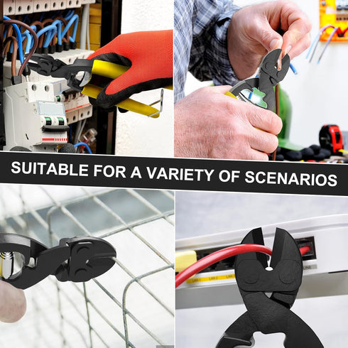 8" Cutting Pliers, Wire Cutter Steel Cable for Copper Wire, Rope Spring Wire Multi-Function Hand Tool