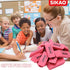 Pink Erasers 12 Pack - Latex Free Pencil Erasers for Kids, Rubber Art Erasers for Classroom Essentials