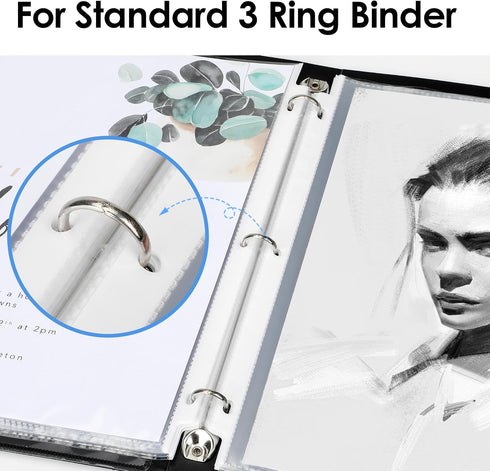 KTRIO 500 Pack Clear Sheet Protectors 8.5 x 11 inch for 3 Ring Binder, Top Loading Plastic Sleeves, Letter Size