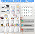64 Pieces Pegboard Bins with Hooks and Loops, Pegboard Cups Assortment Organizer for Tools Storage Office Garage