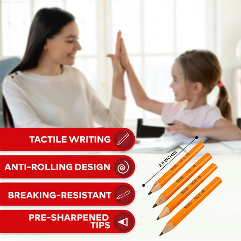 XFasten Golf Pencil without Erasers, Bulk 300-Pack #2 HB Presharpened Mini Pencils for Kids Games