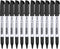 Fine Tip Dry Erase Markers, 12 Pack Black Whiteboard Erasable Markers for Kids Adults, Ideal for Classroom School Office