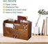 Mahogany Wood Wood Desktop File Organizer - Vertical Folder Sorter with 3 Document Compartments & 1 Paper Tray Drawer