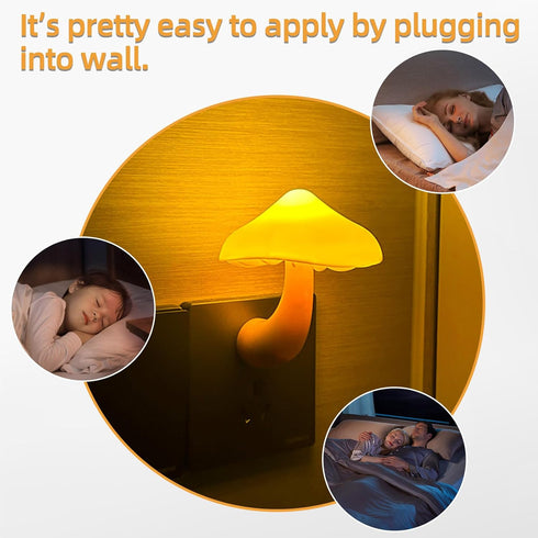 Night Light Cute Introducing the LED Smart Light with Motion Sensor,Mushroom nightlight Plug in, Bright Illumination