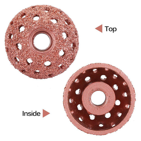 2PCS Tungsten Steel Grinding Head, Tire Buffing Wheel, 70 Coarse Grit