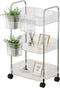 Generic Rolling Carts with Wheels,Acrylic Multi-Layer Snack Trolley,Cart with Wheels - for Office