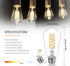6 PCS Dimmable Vintage LED Edison Bulbs, 6W Equivalent 60 Watt, Natural White 4000K, Antique Flexible Spiral LED Filament Light Bulb, ST58 (ST19), 600 Lumens, E26 Base, Clear Plastic by Austin Coast