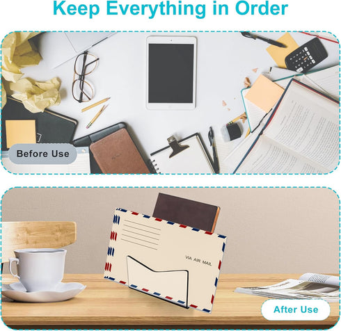 Clear Acrylic Mail Sorter, Smile Mail Holder File Organizer for Desk or Wall (1PC)