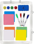 Whiteboard Set - White Board 15 x 12" with 1 Dry Erase Eraser, 4 Dry Wipe Markers, 4 Magnets and 6 Magnetic Labels - Small Wall Hanging Reminder Magnetic Board for Home, Office, Cubicle and Desk by Navy Penguin