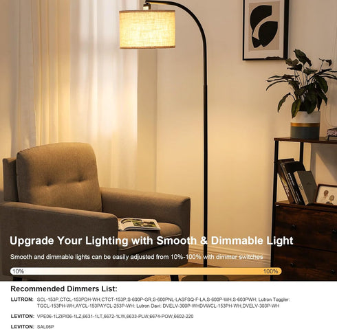 Dimmable A15 Bulb 75 A15 2700K Bulb 75 8.5W, 800LM, E26 8 Pack MorningLight LED Light Watt Equivalent, Warm White LED