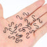 200 Pieces Mini S Hooks, 1/2 Inch Stainless Steel S Shaped Hooks for Jewelry, Ornaments, and Hanging (Black)