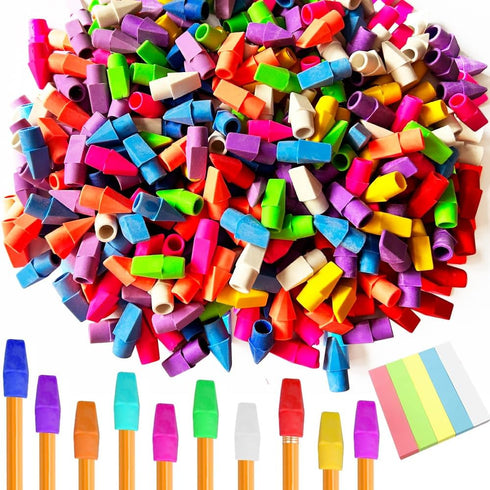 Pencil Top Eraser Bulk, 600 Pack Cap Erasers for Pencils, School Supplies for Teachers, Students, Classroom