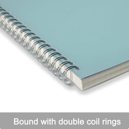 TWONE Spiral Graph Notebook with 80 Sheets/160 Square Grid Paper, 5.5 x 8.25 Inches