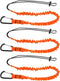 3pcs Tool Safety Rope, Work-at-Height Hardware Spanner Rope, Retractable Elastic Rope with Carabiner and Adjustable Loop