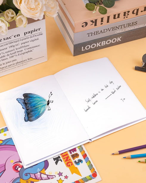 Blank Hardcover Book A5 (6.2 x 8.3 Inch), 30 Pack Blank Books for Kids, 40 Pages Each for Writing and Sketching