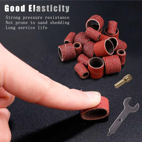 239pcs Sanding Drums Set, Rotary Tool Sanding Bits for Dremel Drill Woodworking 80grit, 240grit, 600grit