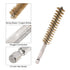 3pcs 17mm Dia Brass Bore Brush Cleaning Wire Brush with Handle, 1/4 Inch Hex Shank for Tubes, Ports, Bearings