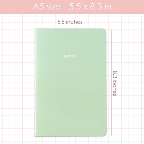 THiNKABLE Pastel Aesthetic Notebooks Set, Cute 8 Pack Journal, A5 5.5" x 8.3", 60 Pages, Minimalist Soft Cover for Women