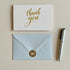 Papierville 50 Pack 25 25 60 Set Thank You Cards with Envelopes Dusty Blue & Cream Elegant Design Gold Foil Stickers
