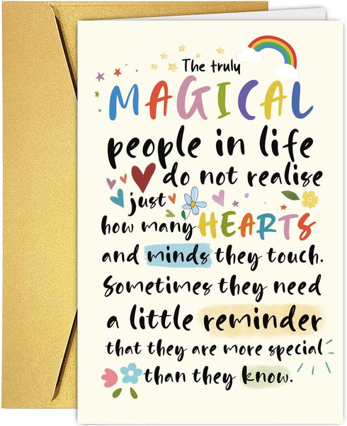 HCIU6YGQ Heartfelt Encouragement Card for Friend, Brother, Sister, Thank You Appreciation Cards for