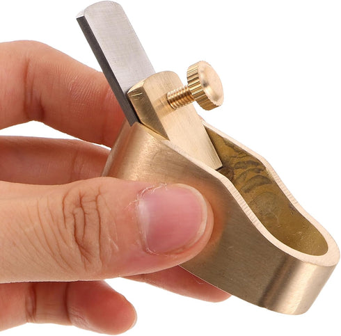 18mm Brass Violin Thumb Planer Mini Woodworking Hand Plane Precision Luthier Tool for Violin Fingerboard Making