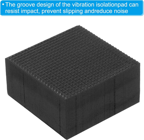 PATIKIL Rubber Anti-Vibration Pads, 4 Pcs Square Vibration Isolation Mats for HVAC, Air Conditioner, Washer, Dryer